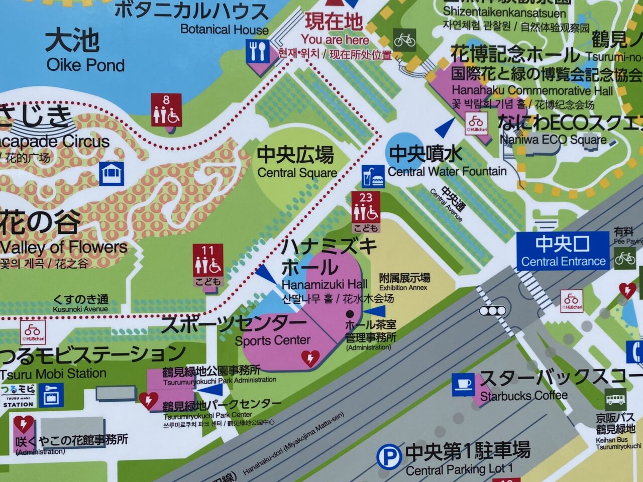 附属展示場付近のマップ