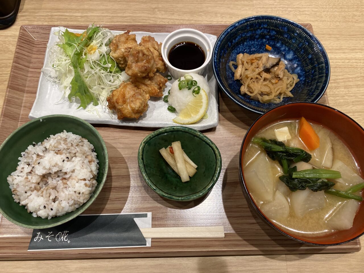 塩麹鶏のおろし竜田揚げ定食
